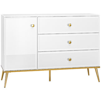 Komoda GOLDEN GL05 bílý lesk