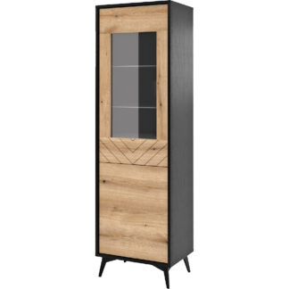 Vitrína MONDI 08 černá / dub evoke