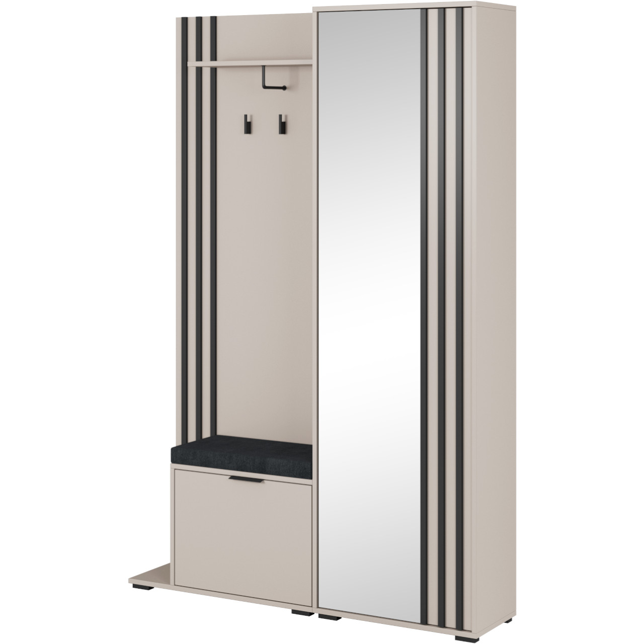 Předsíňová stěna LAILA kašmír / černá