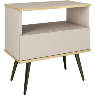 Noční stolek ARA S54 béžová + černá