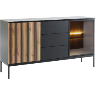 Komoda SANTO 05 černá / dub wotan