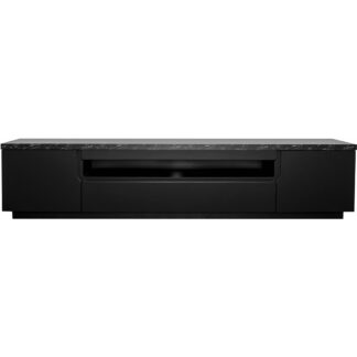 Komoda RTV ENO 200 černý mat / černý mramor VÝPRODEJ