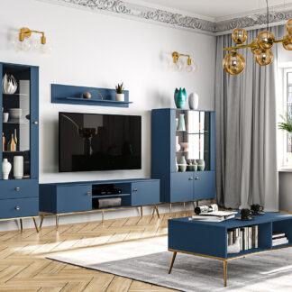 Nábytek do obývacího pokoje SOLER 1 tmavě modrý