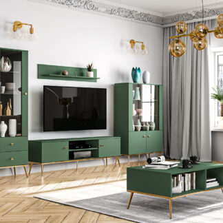 Nábytek do obývacího pokoje SOLER 1 zelený