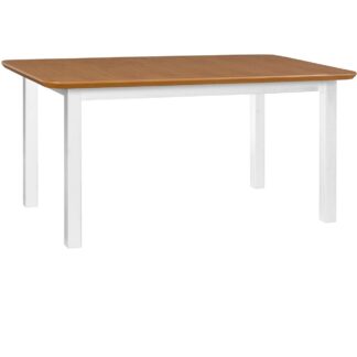 Stůl DS18 90x160/200 dubová dýha / bílý