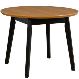 Stůl DS45 100x100/130 dubová dýha / černý