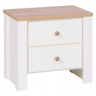 Noční stolek BERG 17 Cream / Dub Zlatý VÝPRODEJ