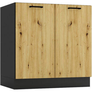 Dolní skříňka D80 ELLEN 01 grafit / dub artisan