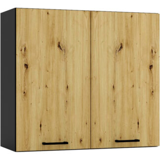 Horní skříňka W80 ELLEN 17 grafit / dub artisan