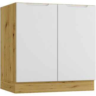 Dřezová skříňka D80ZL ELLEN 02 dąub artisan / šedá