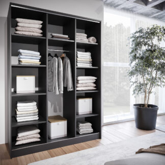 Skříň s posuvnými dveřmi BRITTO A 150 černá