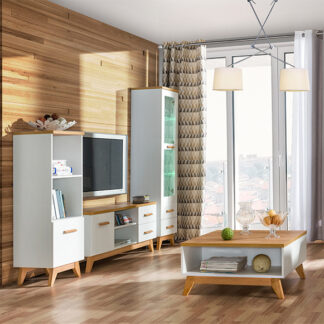 Nábytek do obývacího pokoje LYKKE 7 borovice andersen / dub nash